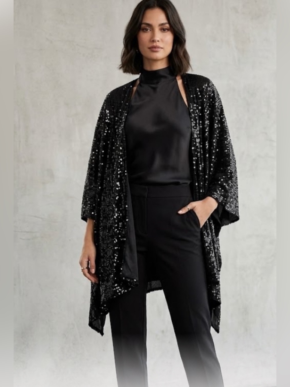 Torrid’s Black Sequin Cape Plus SZ 3X NWOT